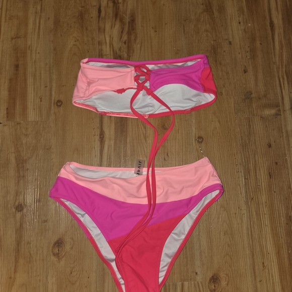 Colorful Pink Bikini Set - Picture 2 of 2